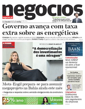 Capa de Jornal Negócios