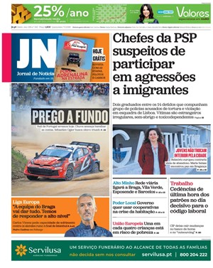 Capa de Jornal de Notícias