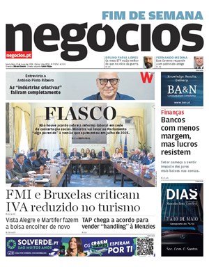 Capa de Jornal Negócios
