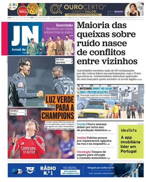 Capa de Jornal de Notícias