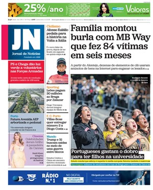 Capa de Jornal de Notícias