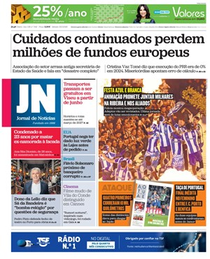 Capa de Jornal de Notícias