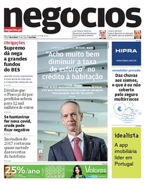 Capa de Jornal Negócios