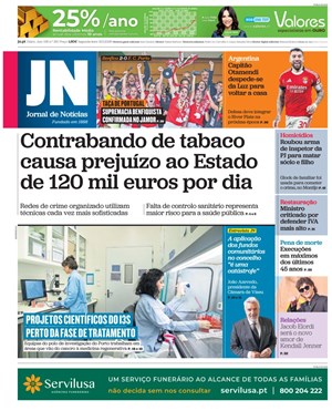 Capa de Jornal de Notícias