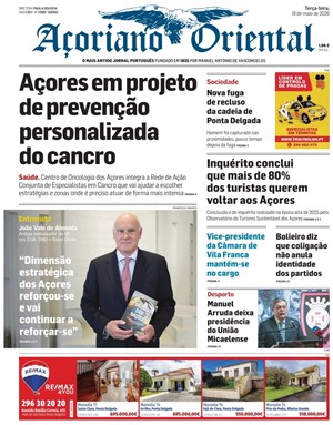 Capa de Açoriano Oriental