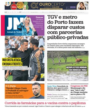 Capa de Jornal de Notícias