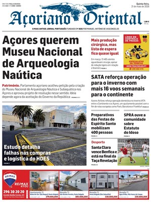 Capa de Açoriano Oriental