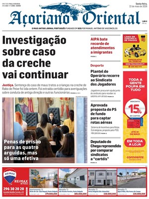 Capa de Açoriano Oriental