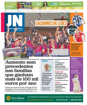 Capa de Jornal de Notícias