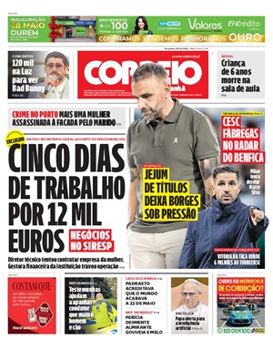 Capa de Correio da Manhã