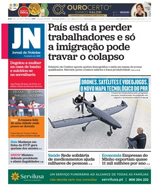 Capa de Jornal de Notícias