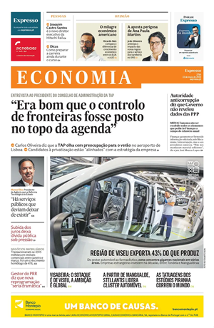 Capa de Expresso Economia