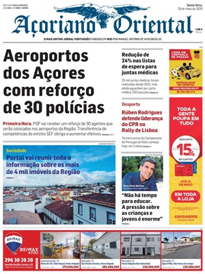 Capa de Açoriano Oriental