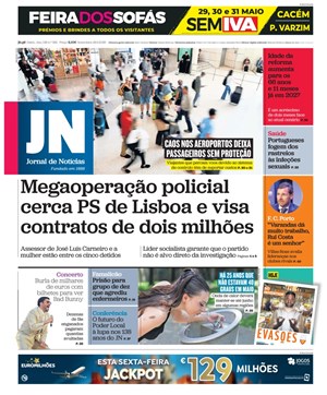 Capa de Jornal de Notícias