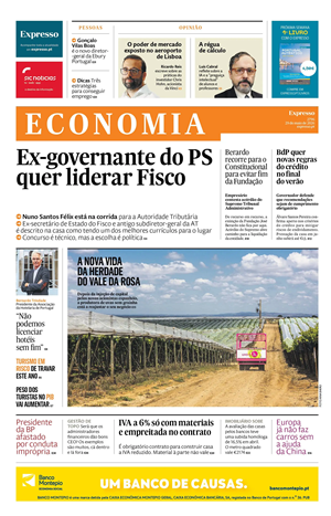 Capa de Expresso Economia