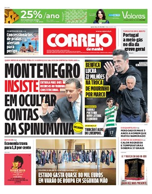 Capa de Correio da Manhã