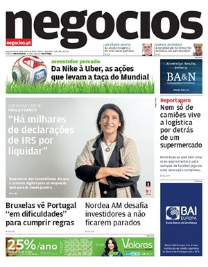 Capa de Jornal Negócios