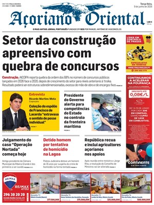 Capa de Açoriano Oriental
