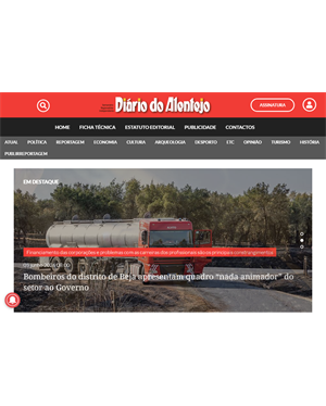 Capa de Diário do Alentejo