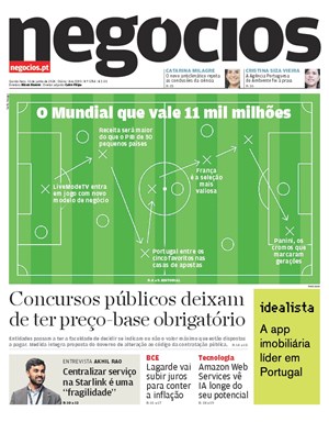 Capa de Jornal Negócios