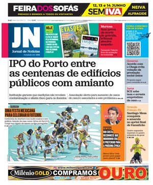 Capa de Jornal de Notícias