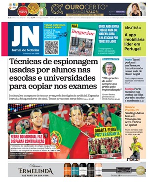 Capa de Jornal de Notícias