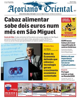 Capa de Açoriano Oriental