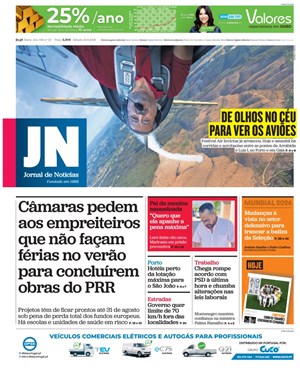 Capa de Jornal de Notícias