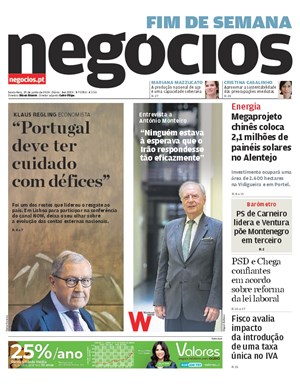 Capa de Jornal Negócios
