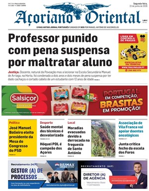 Capa de Açoriano Oriental