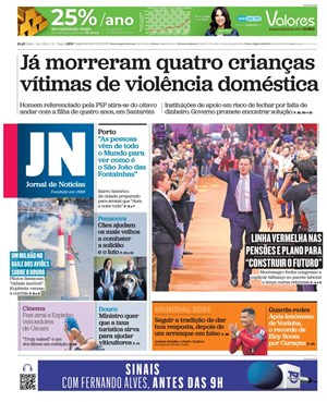 Capa de Jornal de Notícias