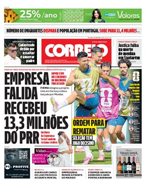 Capa de Correio da Manhã