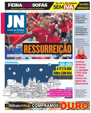 Capa de Jornal de Notícias