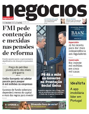 Capa de Jornal Negócios