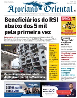 Capa de Açoriano Oriental