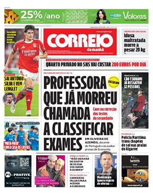 Capa de Correio da Manhã