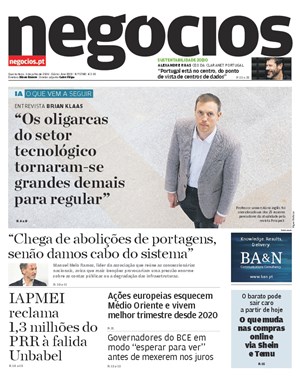 Capa de Jornal Negócios