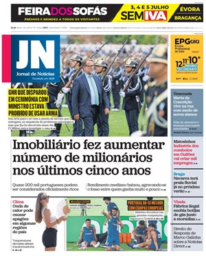 Capa de Jornal de Notícias