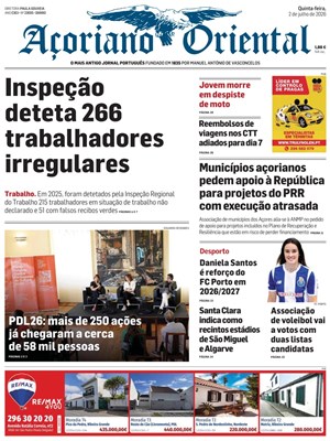 Capa de Açoriano Oriental