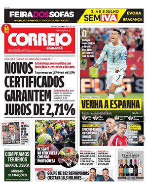 Capa de Correio da Manhã