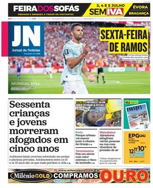 Capa de Jornal de Notícias