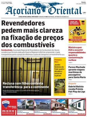 Capa de Açoriano Oriental