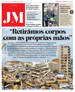 Capa de Jornal Madeira