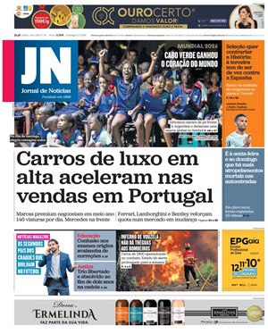 Capa de Jornal de Notícias