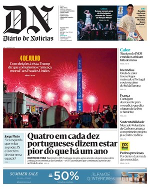 Capa de Diário de Notícias