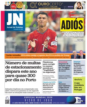 Capa de Jornal de Notícias