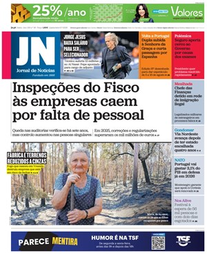 Capa de Jornal de Notícias
