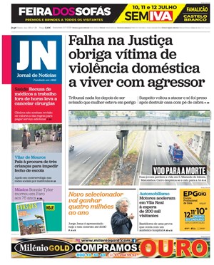 Capa de Jornal de Notícias
