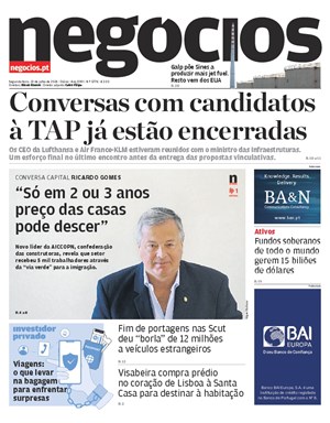 Capa de Jornal Negócios