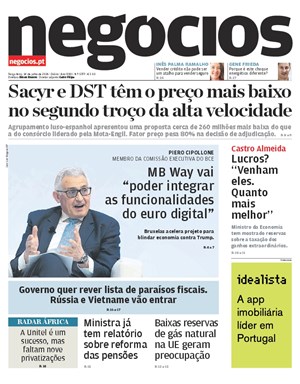 Capa de Jornal Negócios